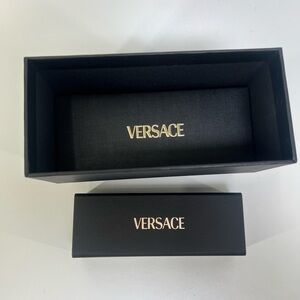 Authentic Versace Small Rectangular Magnetic Hard Sunglasses Case Never Used